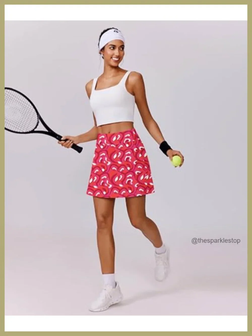 High Waisted Golf Skort with 4 Pockets, Quick Dry, UPF 50+